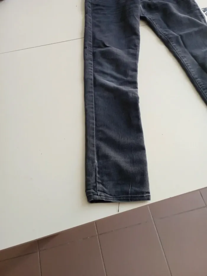 Jean 14 ans gris foncé shiali taille réglable à l'intérieur - photo numéro 5