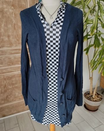 Gilet long bleu 💙