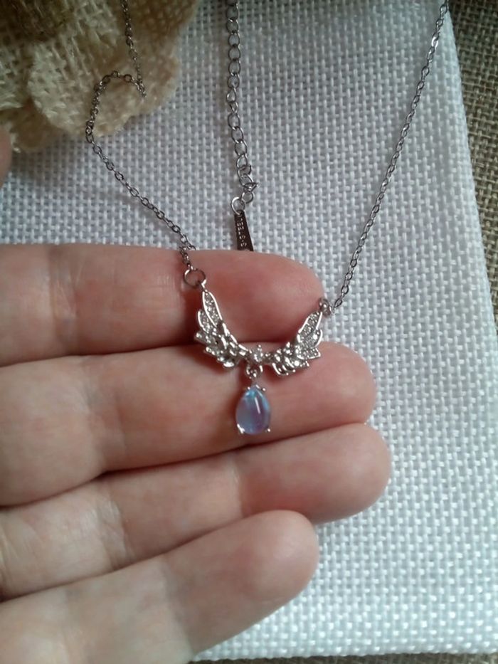 Collier ailes d'anges argenté - photo numéro 3