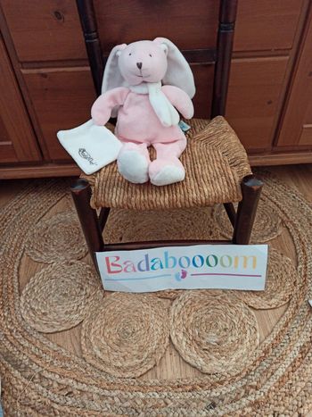 Doudou lapin rose baby nat tbe
