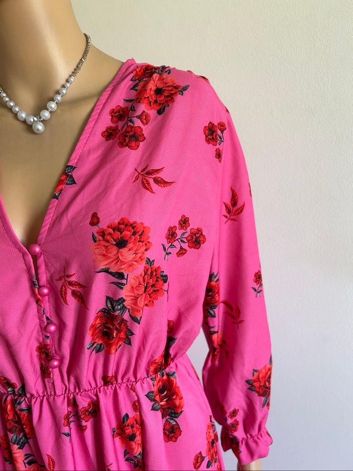 Robe longue rose neuve taille unique - photo numéro 4