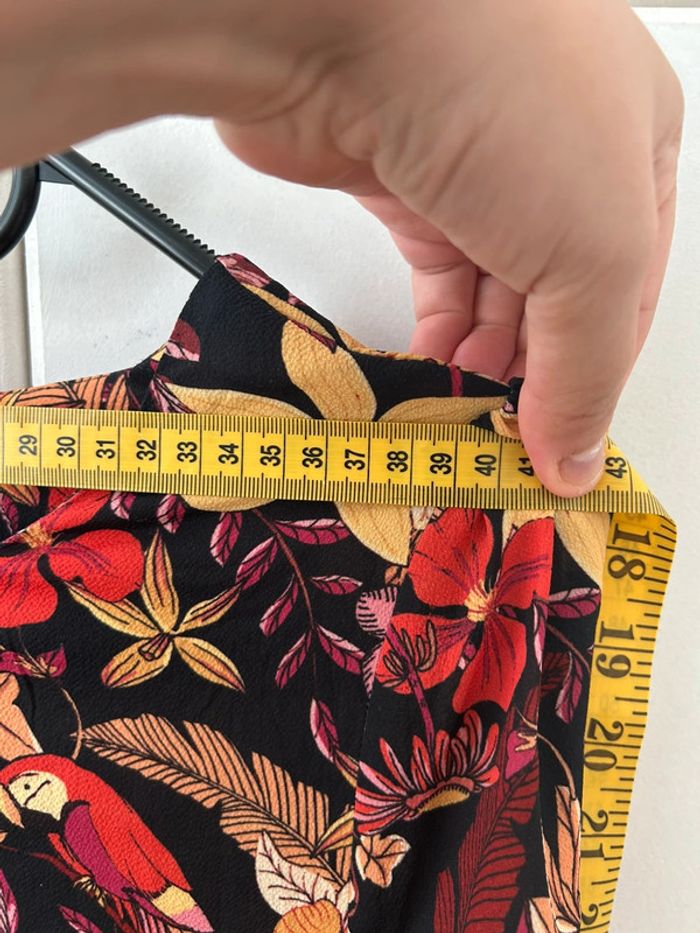 Robe d’été fleurs et animaux - cache cache taille 40 rouge bordeaux - - photo numéro 8