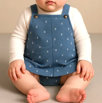 Très belle robe salopette à bretelle pour bébé fille