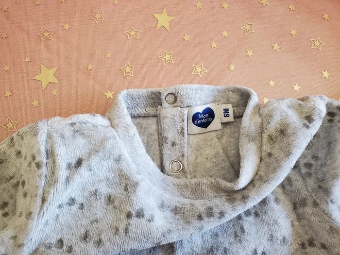 Pyjama velours mots d'enfants 6 mois - photo numéro 3