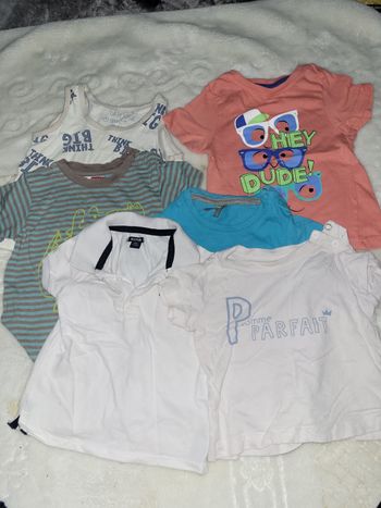 Des lots de t-shirts bébé garçon taille 12 mois 18 mois