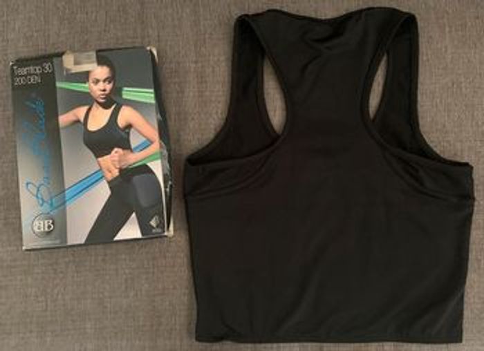 Top court de sport noir dos nageur taille S NEUF - photo numéro 3