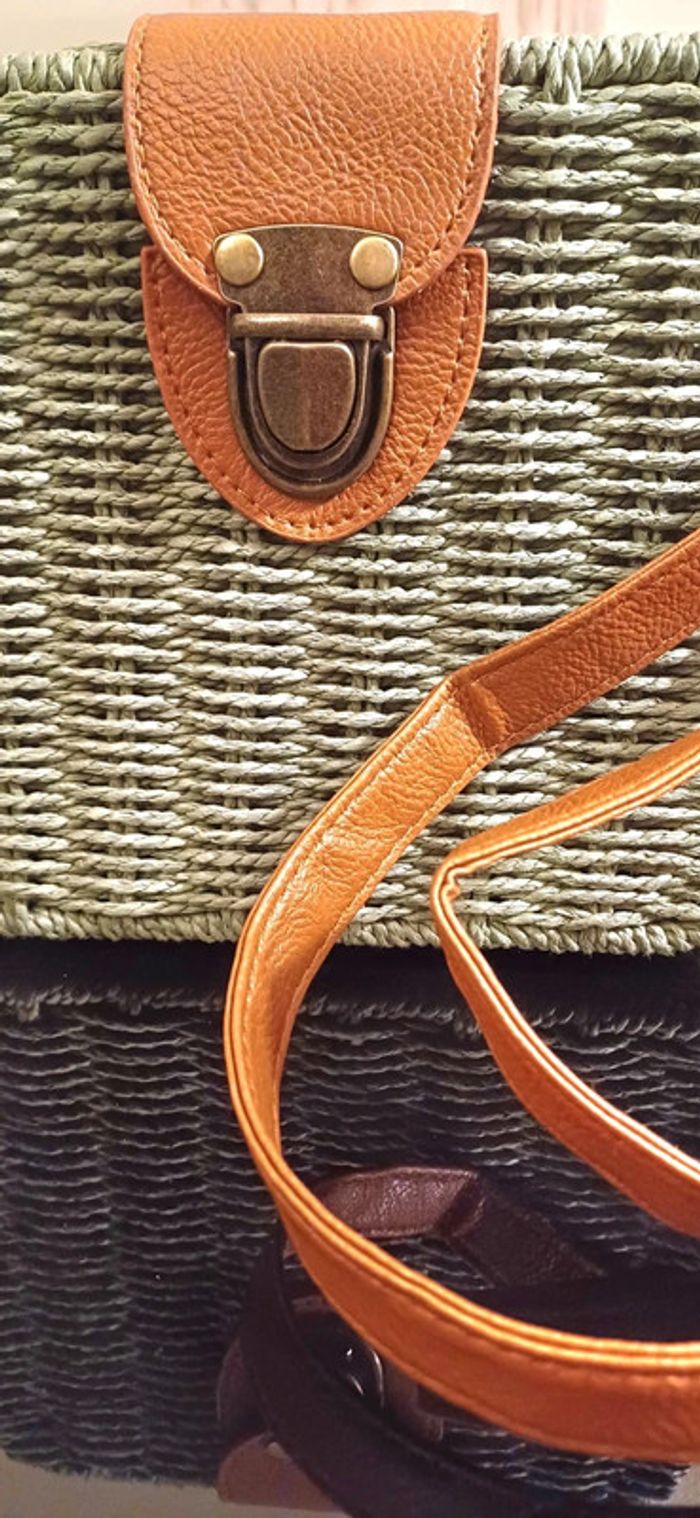 Sac panier en osier avec bandoulière ajustable - photo numéro 7