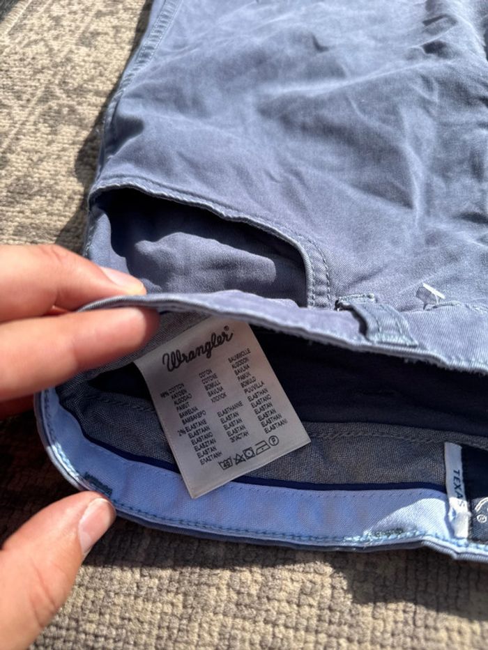 Pantalon Wrangler TEXAS bleu/gris - Taille W34 L32 - Coupe droite homme - photo numéro 7