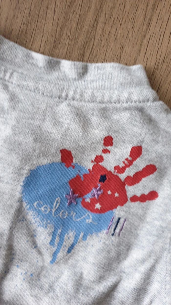 T-shirt manches longues, taille 12 mois, Ptit bisou - photo numéro 2