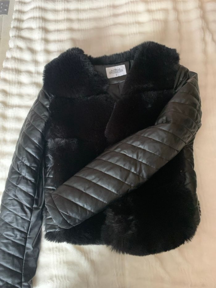 Manteau (effet cuir/fourrure) - photo numéro 2