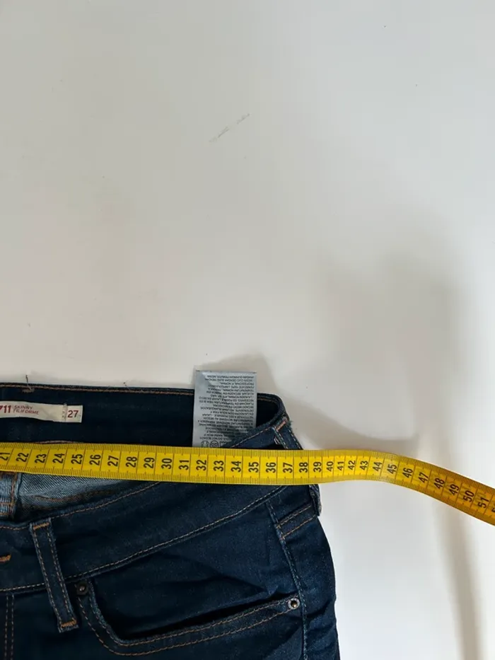 Jean Levi's Femme Marine W27 L30 | 711 Skinny | Taille 38 | Très Bon État | BP293 - photo numéro 12