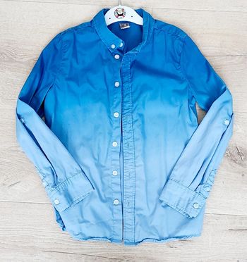 Chemise garçon manches longues bleu  tie and die taille 8 ans Tape à l'œil