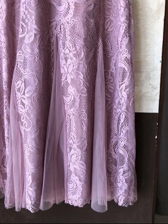 Robe longue dentelle rose Candalite XL - photo numéro 14