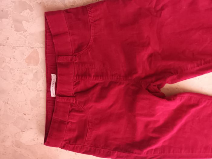 pantalon velour 12 ans bordeaux monoprix neuf reglable à la taille hiver - - photo numéro 2