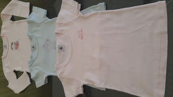 Lot de 3 bodies Petit Bateau