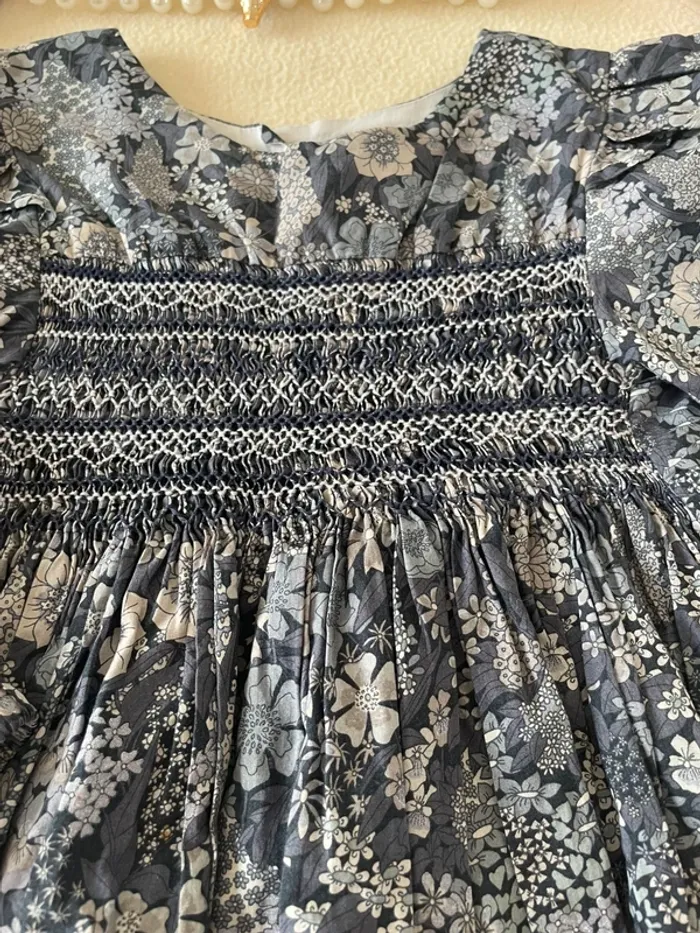 🌟 Blouse Liberty Ciara métallisée – Taille 24 mois – Création française 🌟 - photo numéro 3