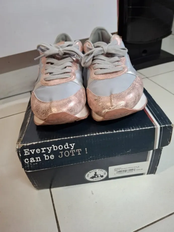 Baskets rose argenté jott taille 38 femme - photo numéro 2