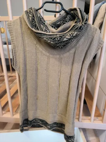 Pull sans manches laine