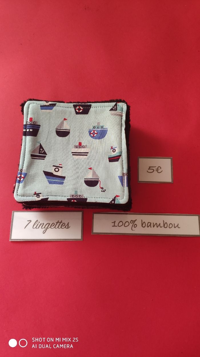 7 lingettes lavables, neuf