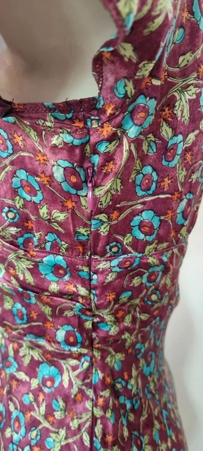Robe courte fleuri violette bleue RR 36 - photo numéro 4