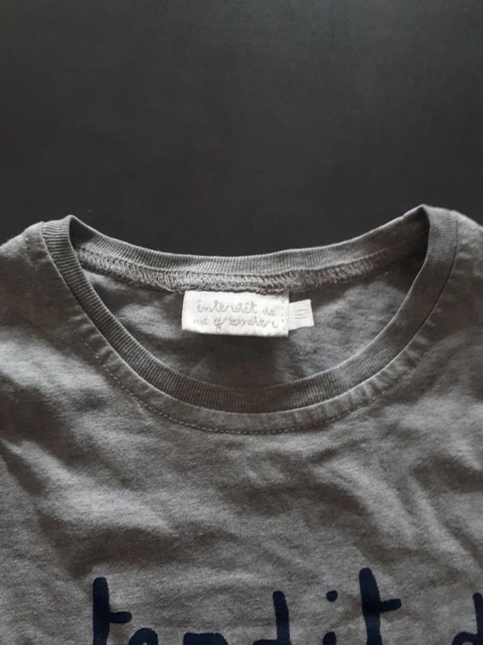 Tee-shirt manches longues interdit de me gronder 10 ans - photo numéro 3