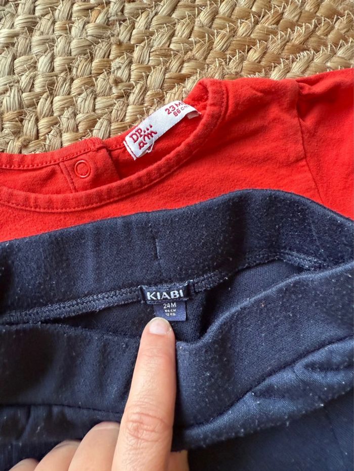 Haut manches longues et legging fille - taille 24 mois - photo numéro 2