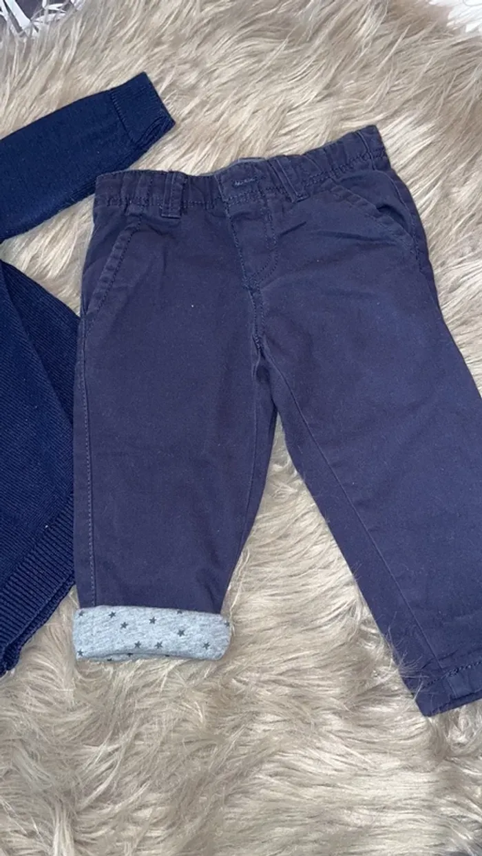 Ensemble pull 9 mois pat et ripaton / pantalon Boutchou 9 mois - photo numéro 3