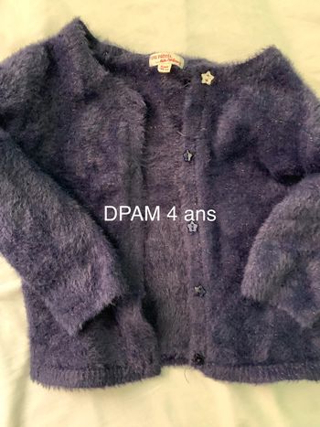 Gilet DPAM marine pailleté 4 ans