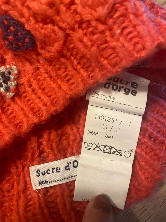 Bonnet en laine Sucre d’Orge 3-6 mois - photo numéro 3