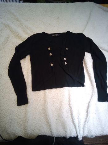 Gilet femme  noir style officier