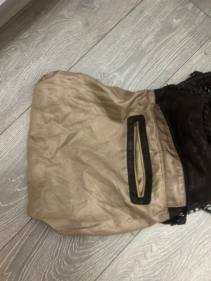 Sac chocolat avec anses chaînes inspiration Stella - photo numéro 5