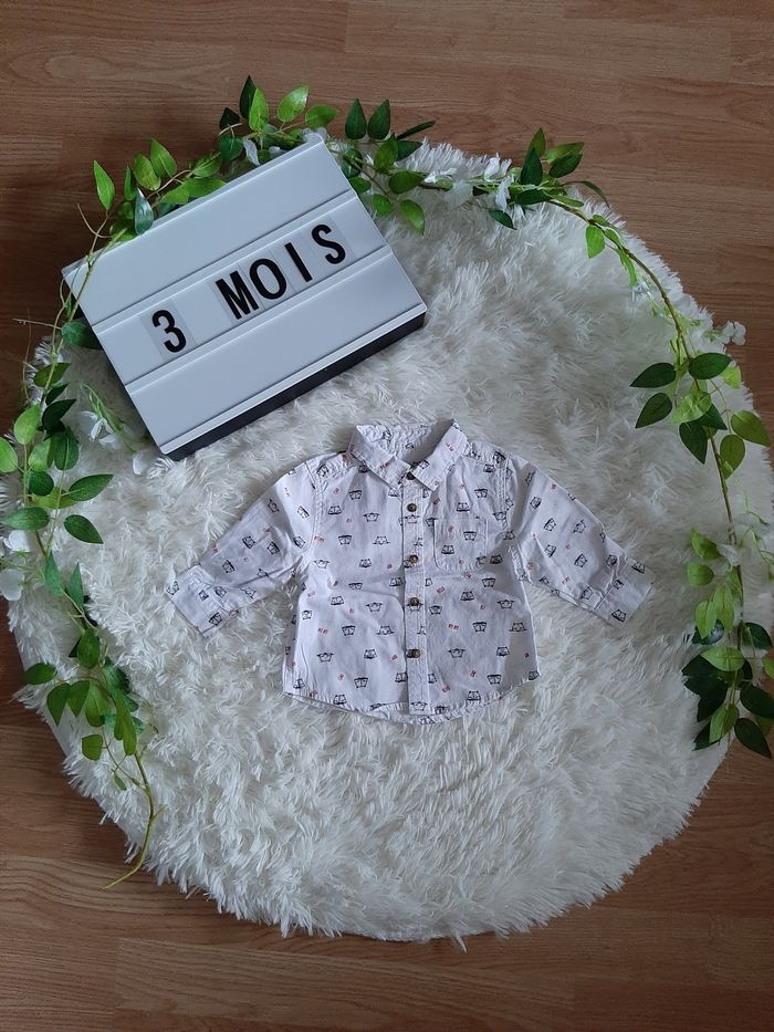 Chemise blanche à motif