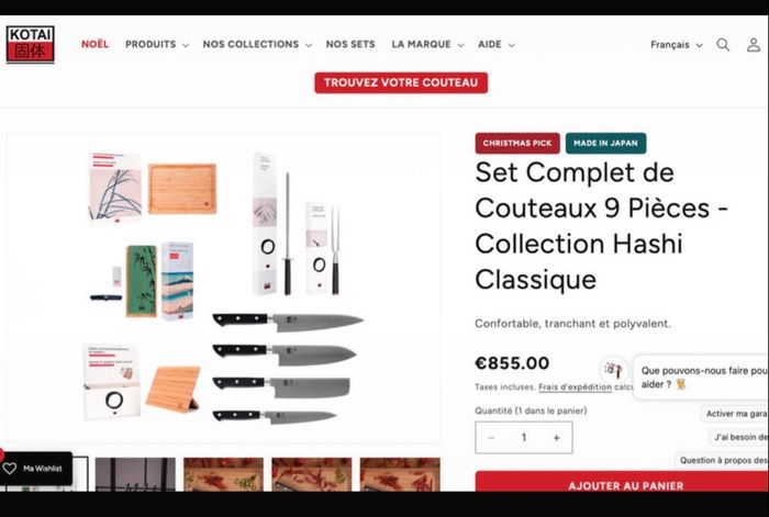 Set Complet de Couteaux 9 Pièces - Collection Hashi Classique - photo numéro 2