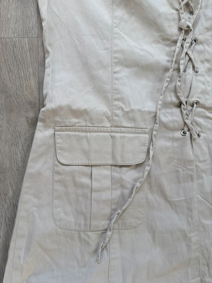 Robe saharienne KOOKAÏ en coton beige – Taille 38/40 très bon état - photo numéro 5