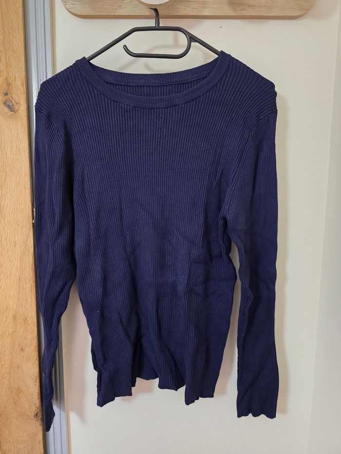 Pull col rond marine - photo numéro 2