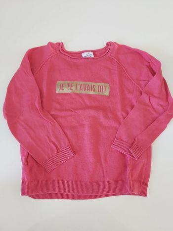Pull 4 ans rouge  "je te l'avais dit"