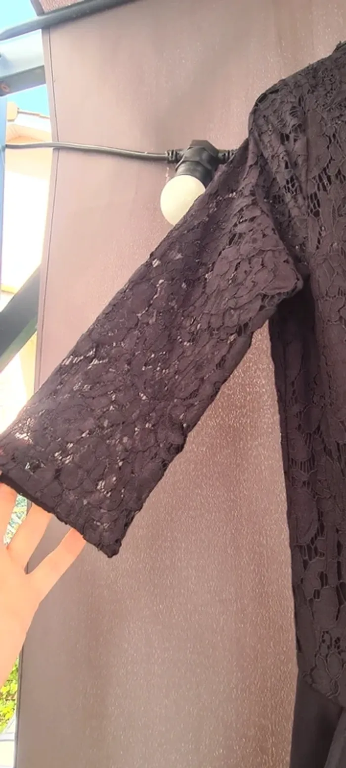 Combinaison noire dentelle neuve taille 38 - photo numéro 4