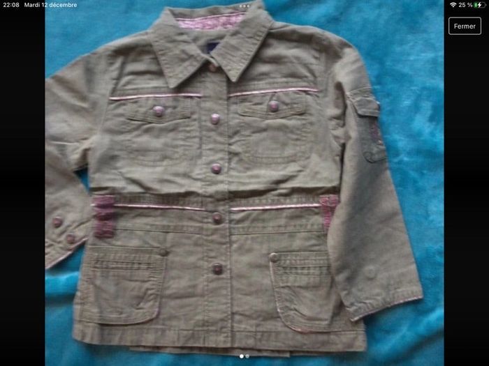 veste kaki sergent major 23 mois tbe pas en jean mais toile