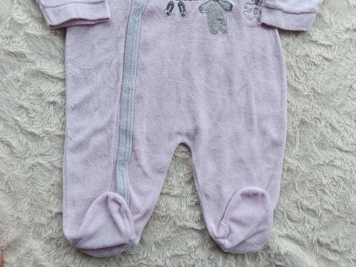 Pyjama grenouillère velours Fille 3 mois - photo numéro 4