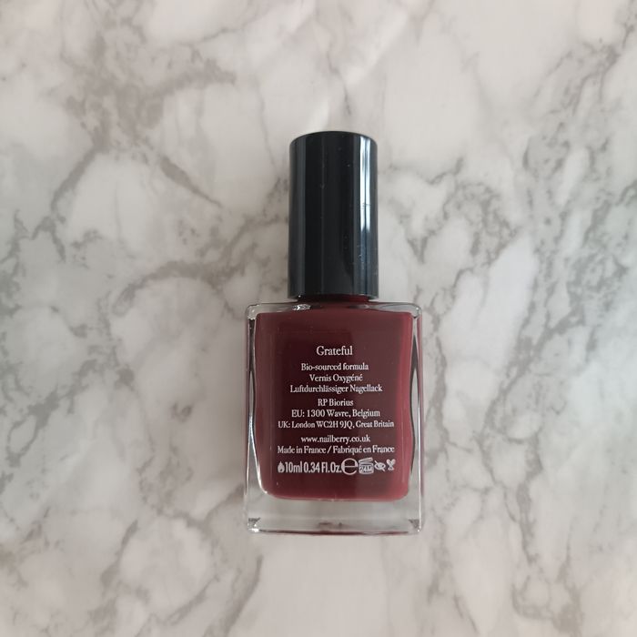 Nailberry Grateful vernis à ongles oxygéné bordeaux 10mL - photo numéro 3