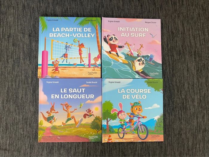 Lot de 4 livres Esprit sportif - Virginie Grimaldi - Hachette jeunesse