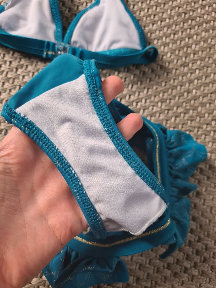 Maillot de bain 2 pièces turquoise - 3 ans - photo numéro 8