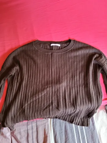 Pull côtelé court