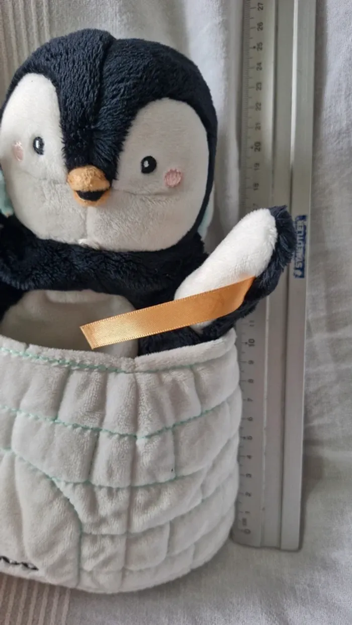 Doudou marionnette  cache cache Pingouin Kaloo - photo numéro 8