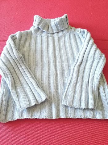 Pull à col roulé fille 9/12 mois