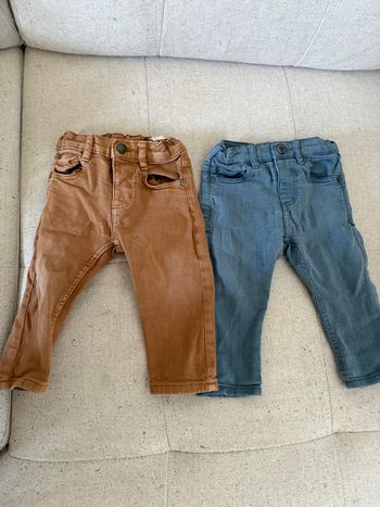 Lots de 2 jeans bébé zara 12 mois