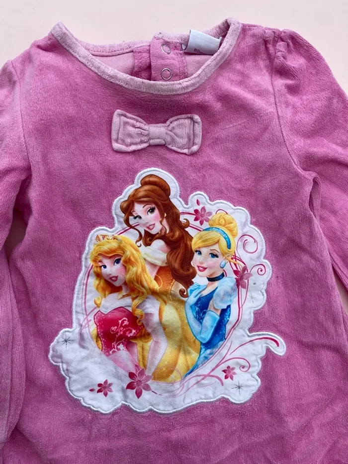 Beau pyjama chemise de nuit velour 3 ans princesse - photo numéro 5
