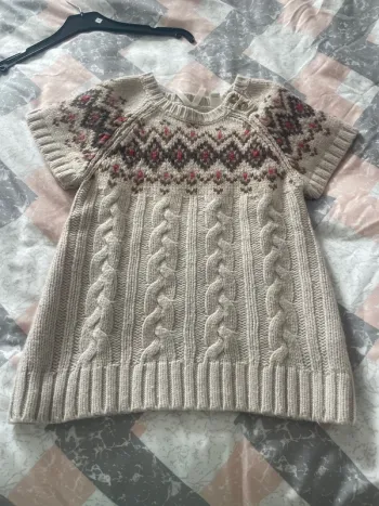 Pull manche courte fille