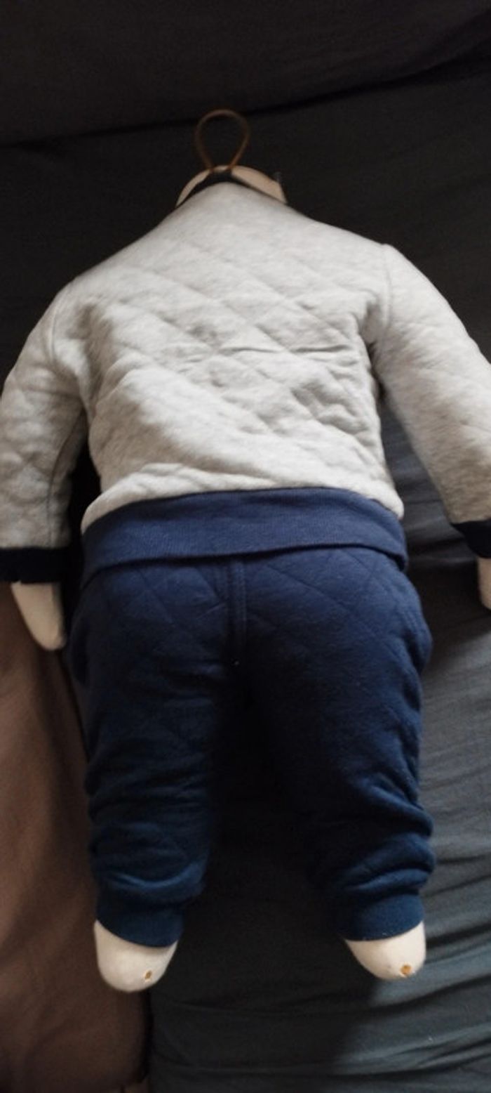 Survêtement chaud gris et bleu Marine - photo numéro 4