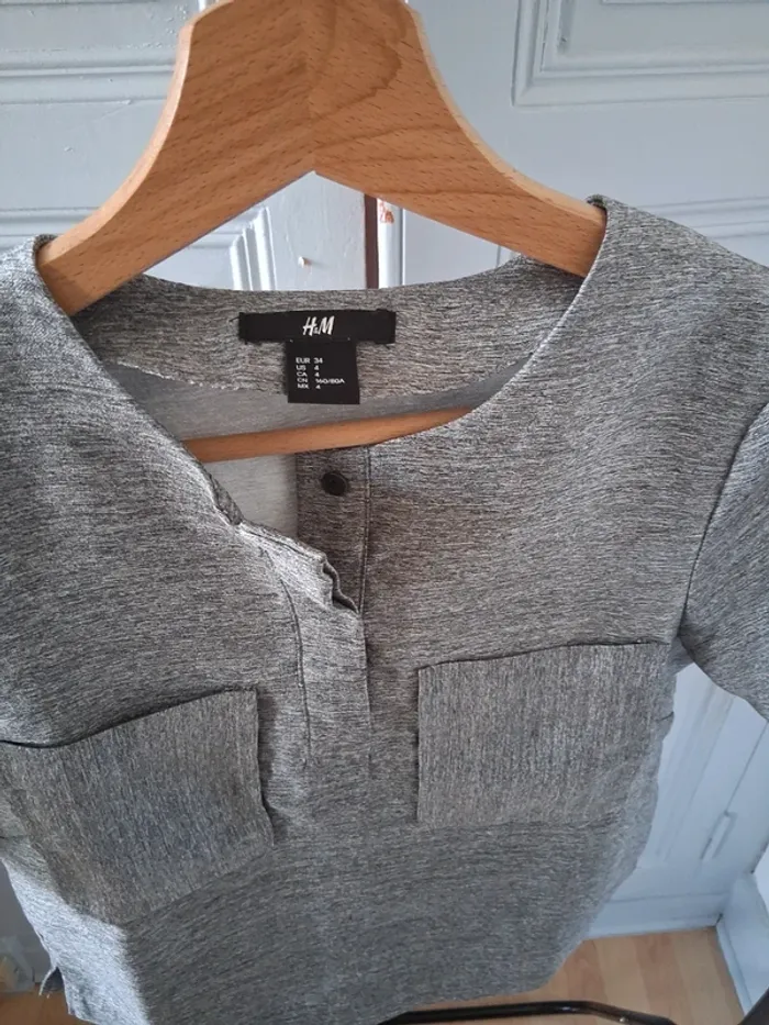 Haut argenté - H&M - 34/XS - photo numéro 2